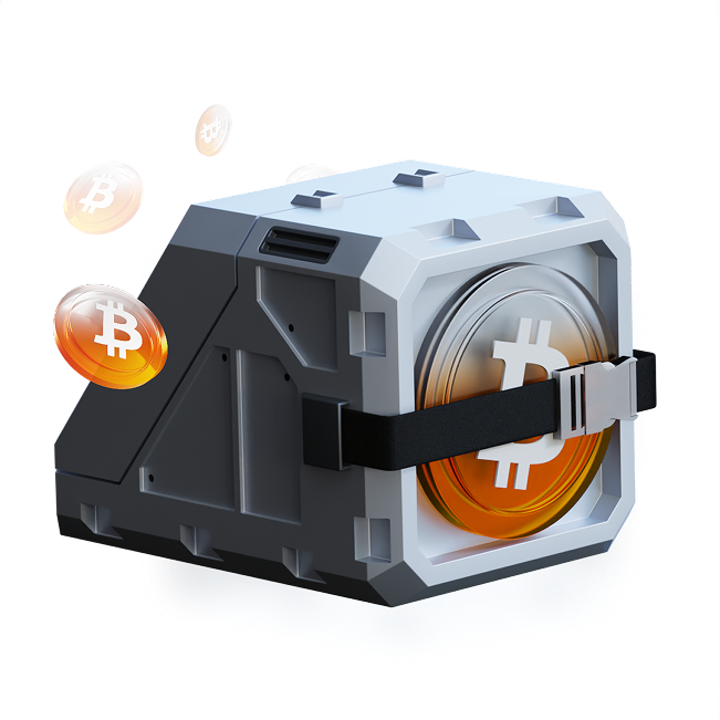 3D Bitcoin reward box