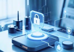 security lock icon representing secure and reliable QR payments hover